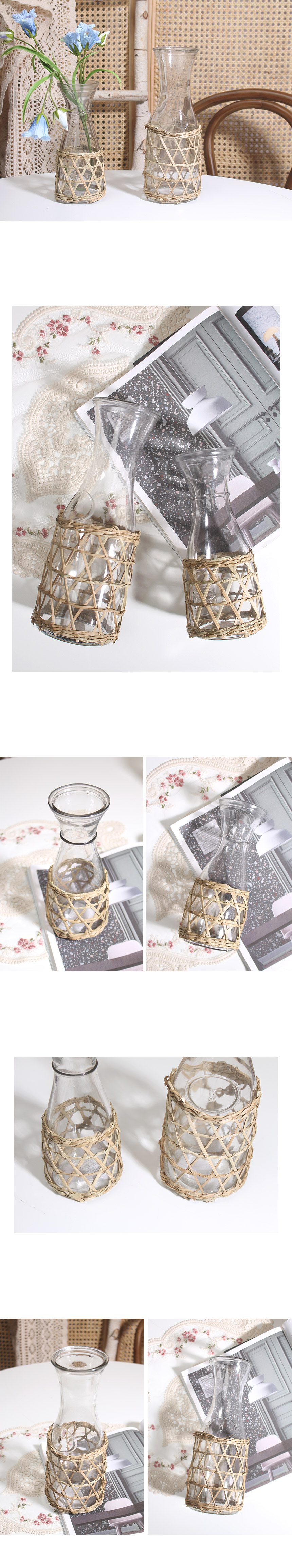 [꾸미까]해초 네트 유리화병 (2size) 상세 이미지 1